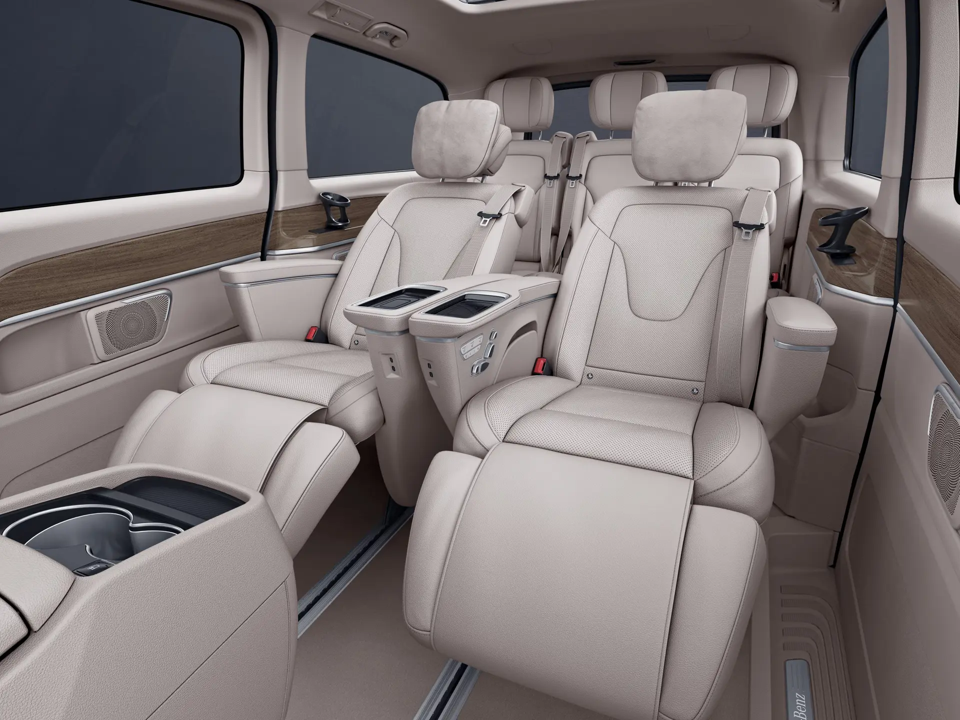 Voiture avec chauffeur à La Plagne - intérieur Mercedes Classe V
